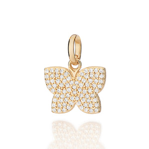 GOLD FULLY STUDDED BUTTERFLY PENDANT