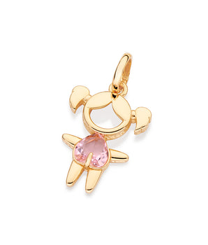 GOLD COLORFUL GIRL PENDANT
