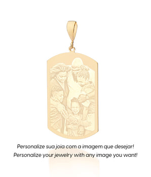 GOLD CUSTOMIZABLE TAG PENDANT