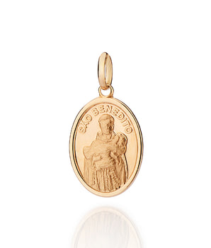 GOLD SAINT BENEDICT MEDAL PENDANT