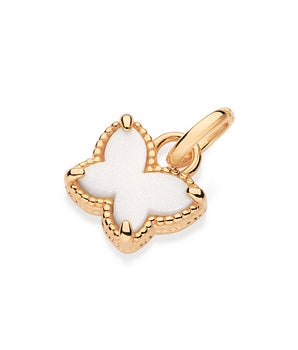 GOLD WHITE BUTTERFLY PENDANT