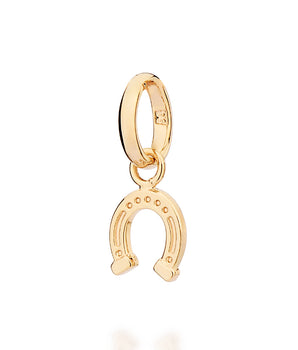 GOLD LUCKY HOOF PENDANT