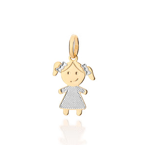 DUO TONE GIRL PENDANT