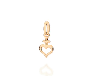 GOLD SACRED HEART CROSS PENDANT