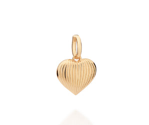 GOLD CLASSIC DOMED HEART PENDANT