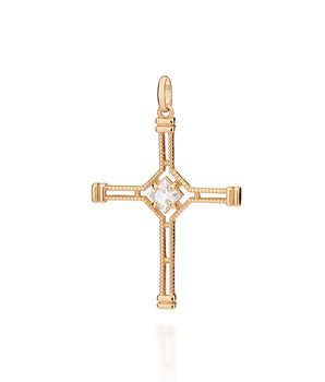GOLD LIGHT CROSS PENDANT