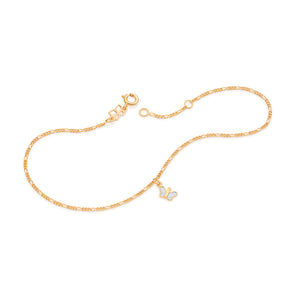 GOLD PLATED BUTTERFLY ANKLET