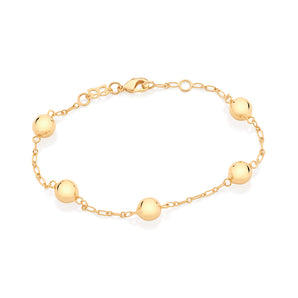 GOLD BRACELET WITH BALLS