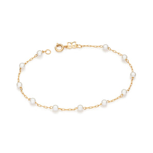 GOLD BRACELET WITH PEARLS