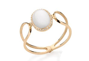 GOLD BRACELET WITH ZIRCONIA AND STONE