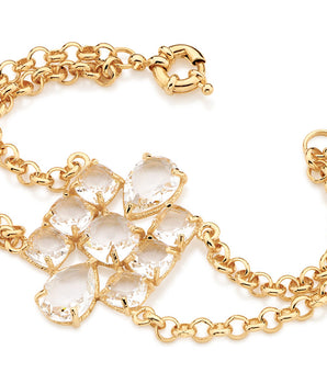 GOLD BRACELET WITH CRYSTAL