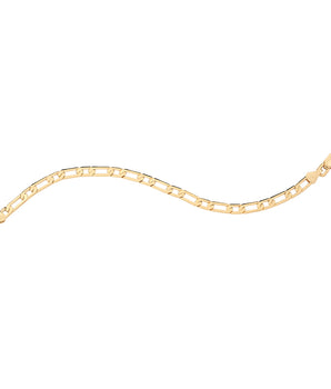 GOLD FIGARO BRACELET - 19CM