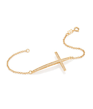 GOLD BRACELET WITH ZIRCONIA