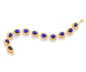 GOLD BRACELET WITH CRYSTAL AND ZIRCONIA