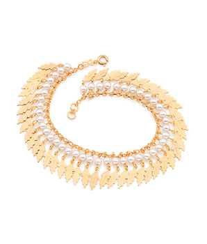 GOLD BRACELET WITH PEARL