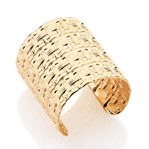 GOLD THICK CUFF BRACELET