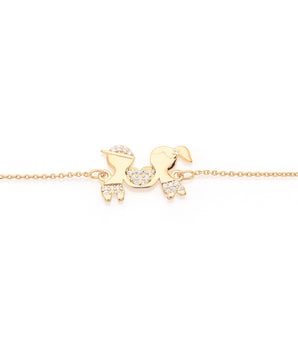 GOLD BRACELET WITH ZIRCONIA