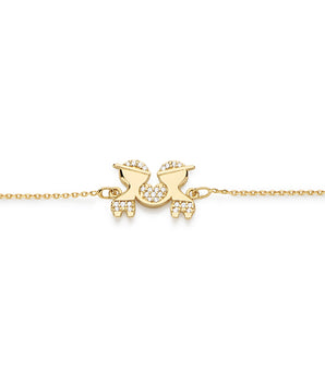 GOLD BRACELET WITH ZIRCONIA