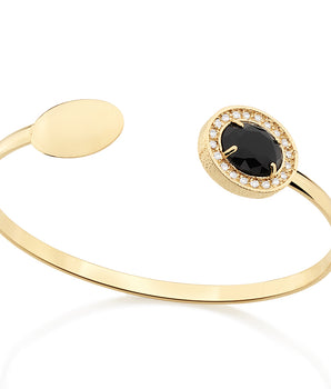 GOLD BRACELET WITH CRYSTAL AND ZIRCONIA