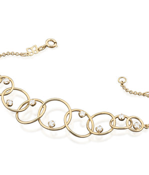 GOLD BRACELET WITH CRYSTAL