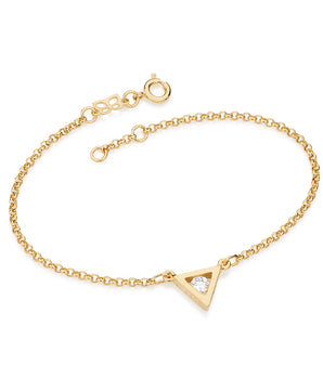 GOLD BRACELET WITH ZIRCONIA