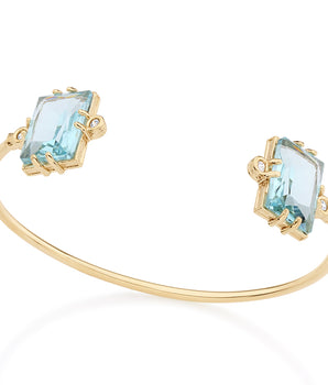 GOLD BRACELET WITH CRYSTAL AND ZIRCONIA