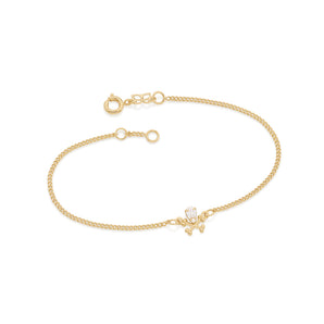 GOLD BRACELET WITH ZIRCONIA