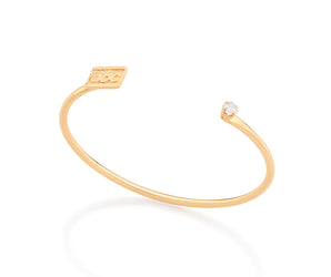 GOLD KID'S ABC CUFF BRACELET