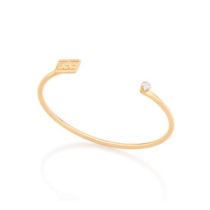 GOLD KID'S ABC CUFF BRACELET