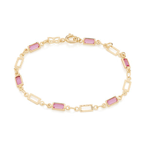 GOLD PLATED KID'S BRACELET WITH CRYSTAL