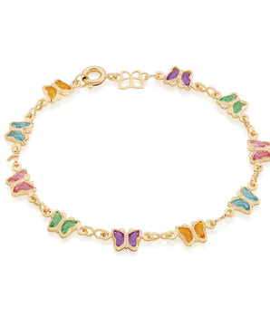 GOLD PLATED KID'S BRACELET WITH CRYSTAL
