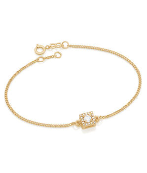 GOLD LUCID DREAMS BRACELET IN WHITE