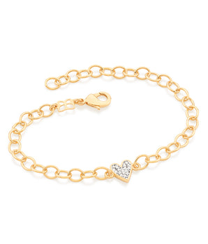 GOLD STUDDED HEART BRACELET