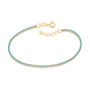 GOLD DAY BREAK BRACELET IN LIGHT BLUE