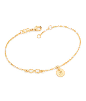 GOLD FOREVER BRACELET WITH LETTER