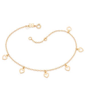 GOLD MINI HEARTS ANKLET