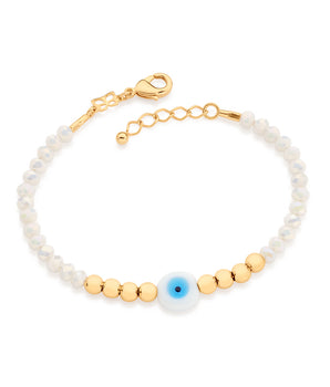 GOLD GREEK EYE BRACELET