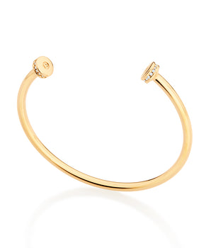GOLD HAMMERED NAIL CUFF BRACELET