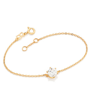 GOLD PLATED BRACELET WITH ZIRCONIA
