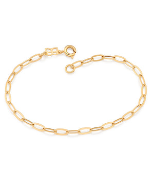 GOLD FLAT OVAL LINK BRACELET