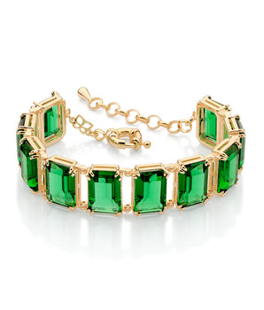 GOLD PLATED BRACELET WITH CRYSTAL