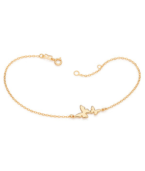 GOLD PLATED BUTTERFLY ANKLET