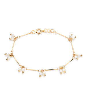 GOLD SMALL CLASSIC PEARLS BRACELET