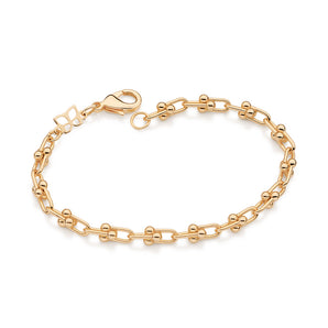 18K GOLD PLATED BEADED BRACELET