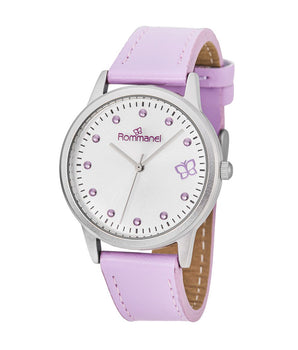 SILVER AND LILAC ROMMANEL LOVER ANALOG WATCH