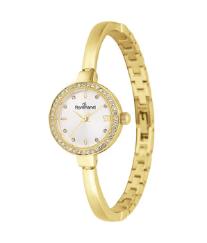 GOLD LIORA CUFF SOCIAL ANALOG WATCH