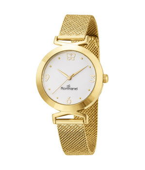 GOLD FLUTTER ANALOG WATCH