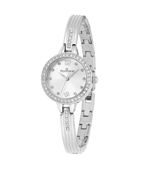 SILVER LIORA CUFF SOCIAL ANALOG WATCH