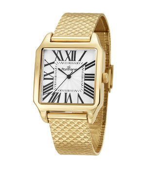 GOLD BOLD ROMAN NUMERALS ANALOG WATCH