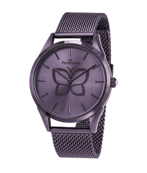 PURPLE ROMMANEL BUTTERFLY ANALOG WATCH